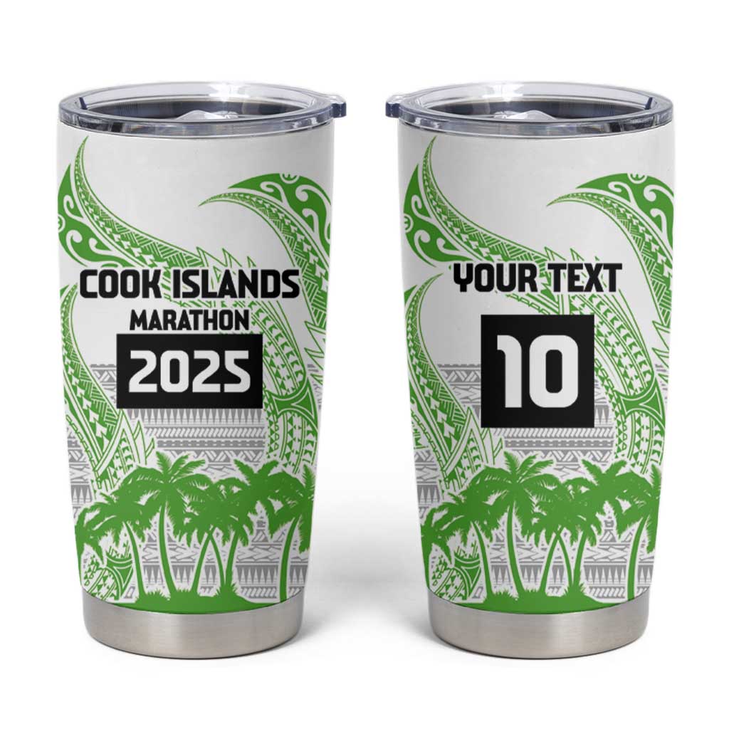 Cook Islands Marathon 2025-Pursuit in Paradise Tumbler Cup Green Color LT03 Green - Polynesian Pride