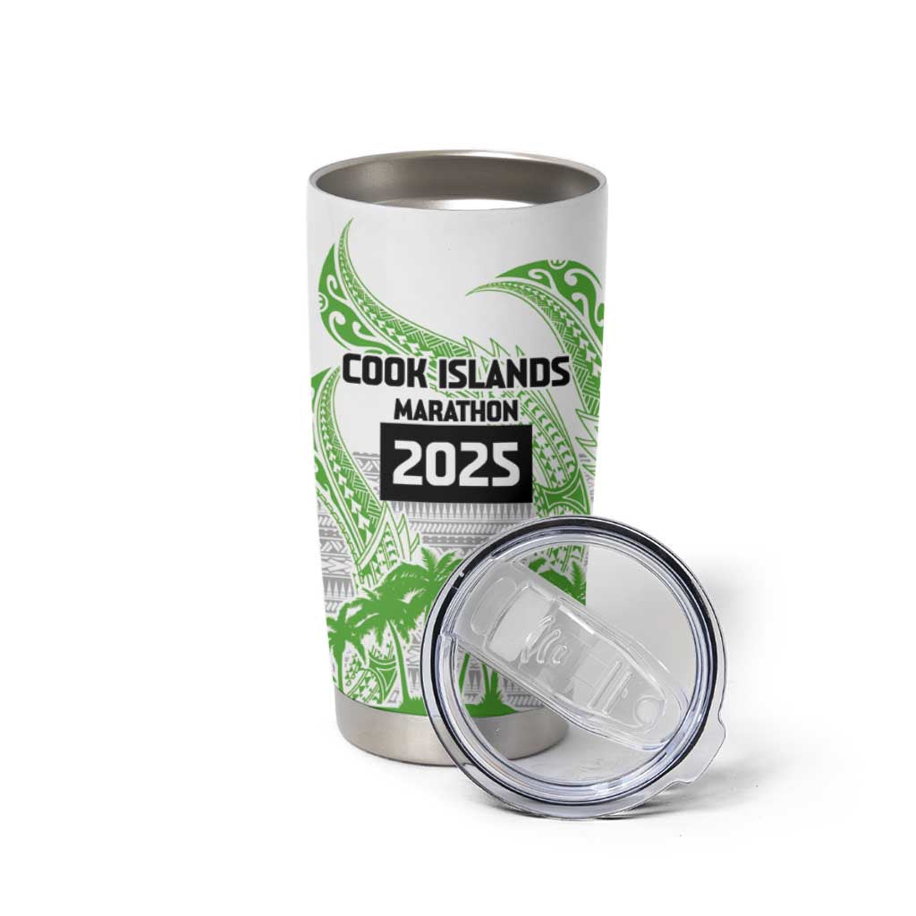 Cook Islands Marathon 2025-Pursuit in Paradise Tumbler Cup Green Color LT03 - Polynesian Pride