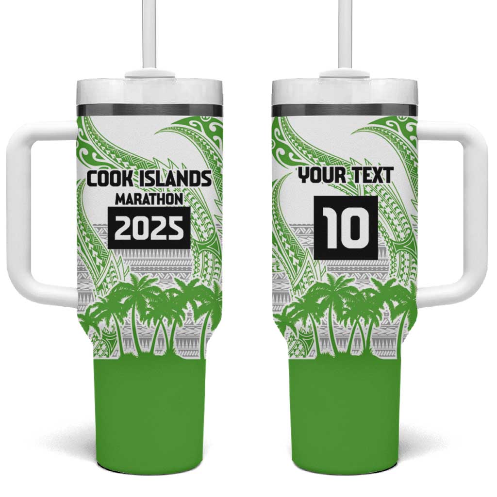 Cook Islands Marathon 2025-Pursuit in Paradise Tumbler With Handle Green Color LT03 One Size: 40 oz Green - Polynesian Pride