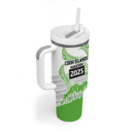 Cook Islands Marathon 2025-Pursuit in Paradise Tumbler With Handle Green Color LT03 - Polynesian Pride