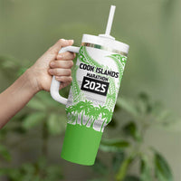 Cook Islands Marathon 2025-Pursuit in Paradise Tumbler With Handle Green Color LT03 - Polynesian Pride