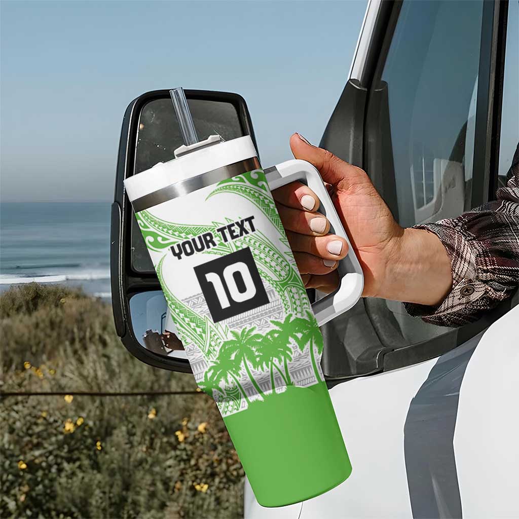 Cook Islands Marathon 2025-Pursuit in Paradise Tumbler With Handle Green Color LT03 - Polynesian Pride
