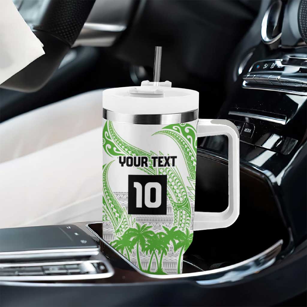 Cook Islands Marathon 2025-Pursuit in Paradise Tumbler With Handle Green Color LT03 - Polynesian Pride