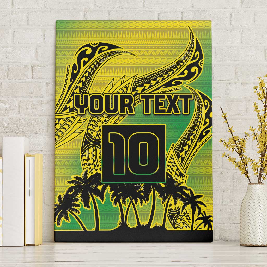 Cook Islands Marathon 2025-Pursuit in Paradise Canvas Wall Art Special Edition LT03 Without Frame Yellow-Green - Polynesian Pride