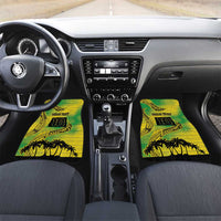 Cook Islands Marathon 2025-Pursuit in Paradise Car Mats Special Edition LT03 Set 2pcs - Front Yellow-Green - Polynesian Pride
