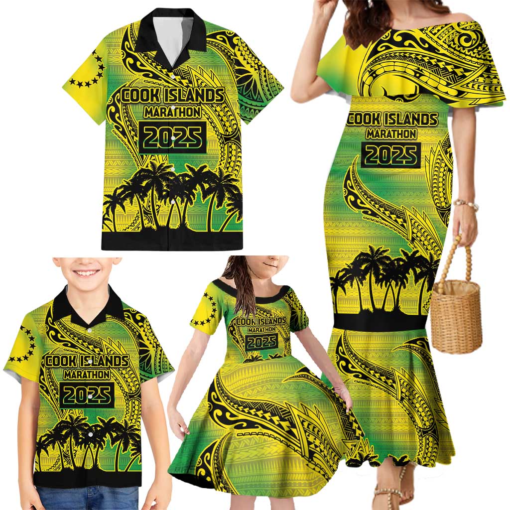 Cook Islands Marathon 2025-Pursuit in Paradise Family Matching Mermaid Dress and Hawaiian Shirt Special Edition