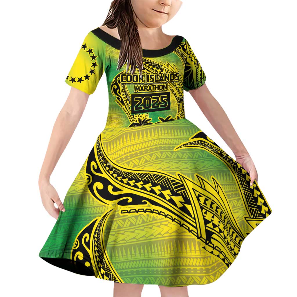 Cook Islands Marathon 2025-Pursuit in Paradise Family Matching Off Shoulder Short Dress and Hawaiian Shirt Special Edition