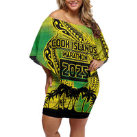 Cook Islands Marathon 2025-Pursuit in Paradise Family Matching Off Shoulder Short Dress and Hawaiian Shirt Special Edition