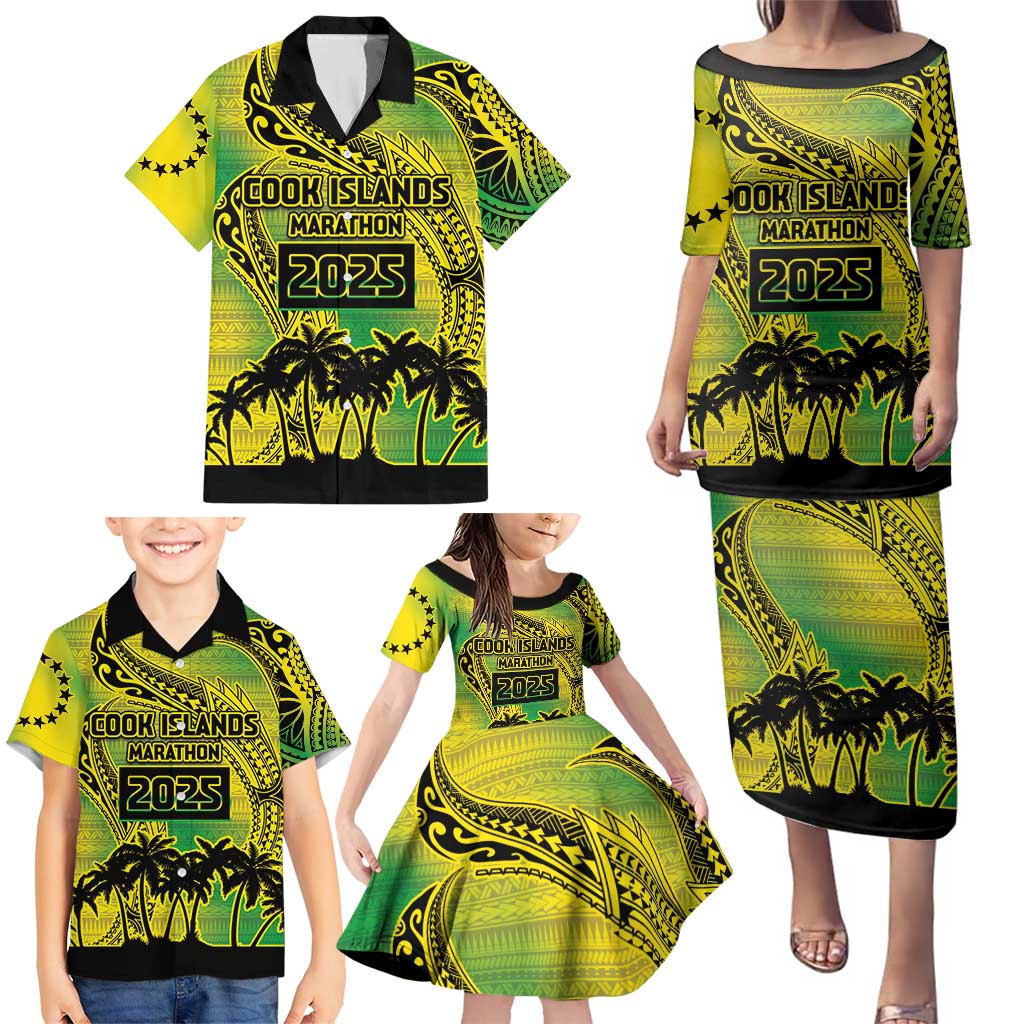 Cook Islands Marathon 2025-Pursuit in Paradise Family Matching Puletasi and Hawaiian Shirt Special Edition