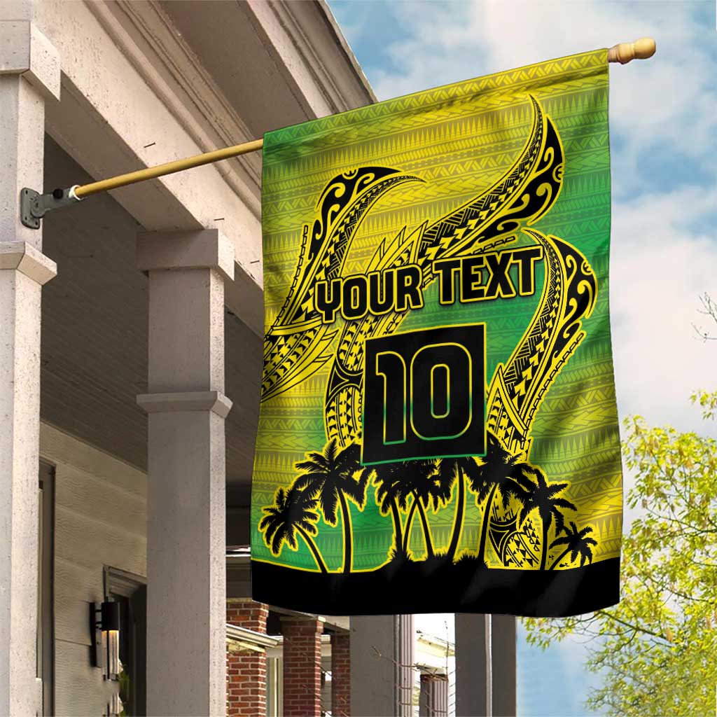 Cook Islands Marathon 2025-Pursuit in Paradise Garden Flag Special Edition LT03 House Flag Yellow-Green - Polynesian Pride
