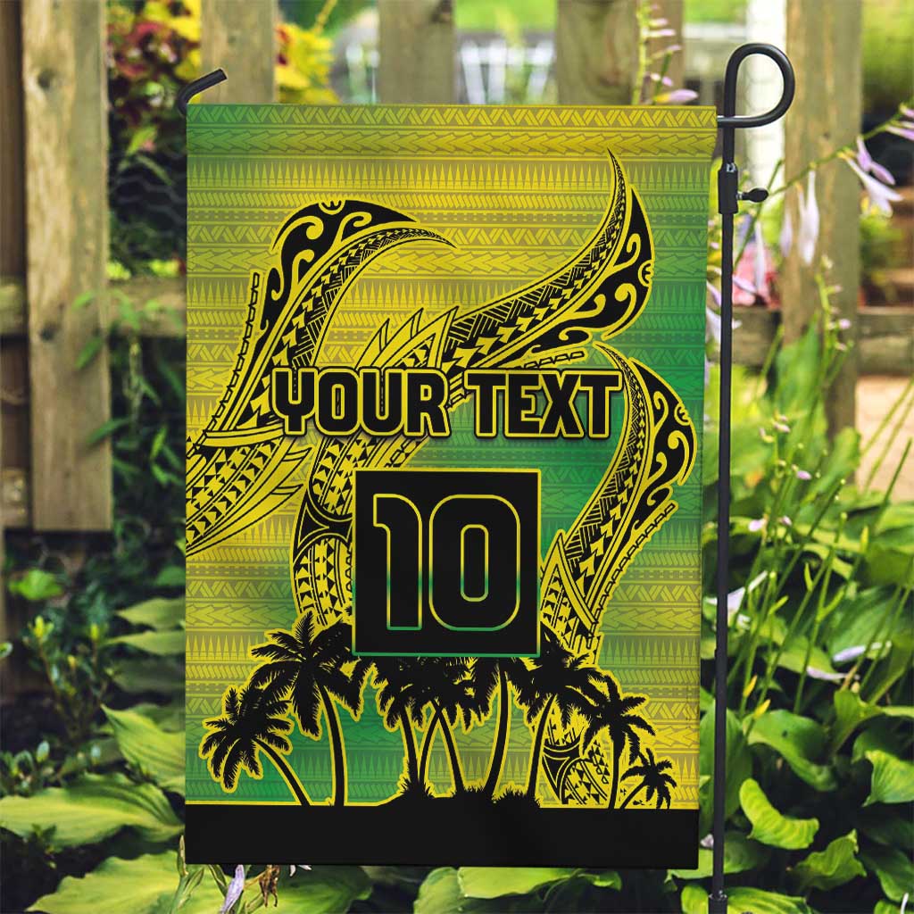 Cook Islands Marathon 2025-Pursuit in Paradise Garden Flag Special Edition LT03 Garden Flag Yellow-Green - Polynesian Pride