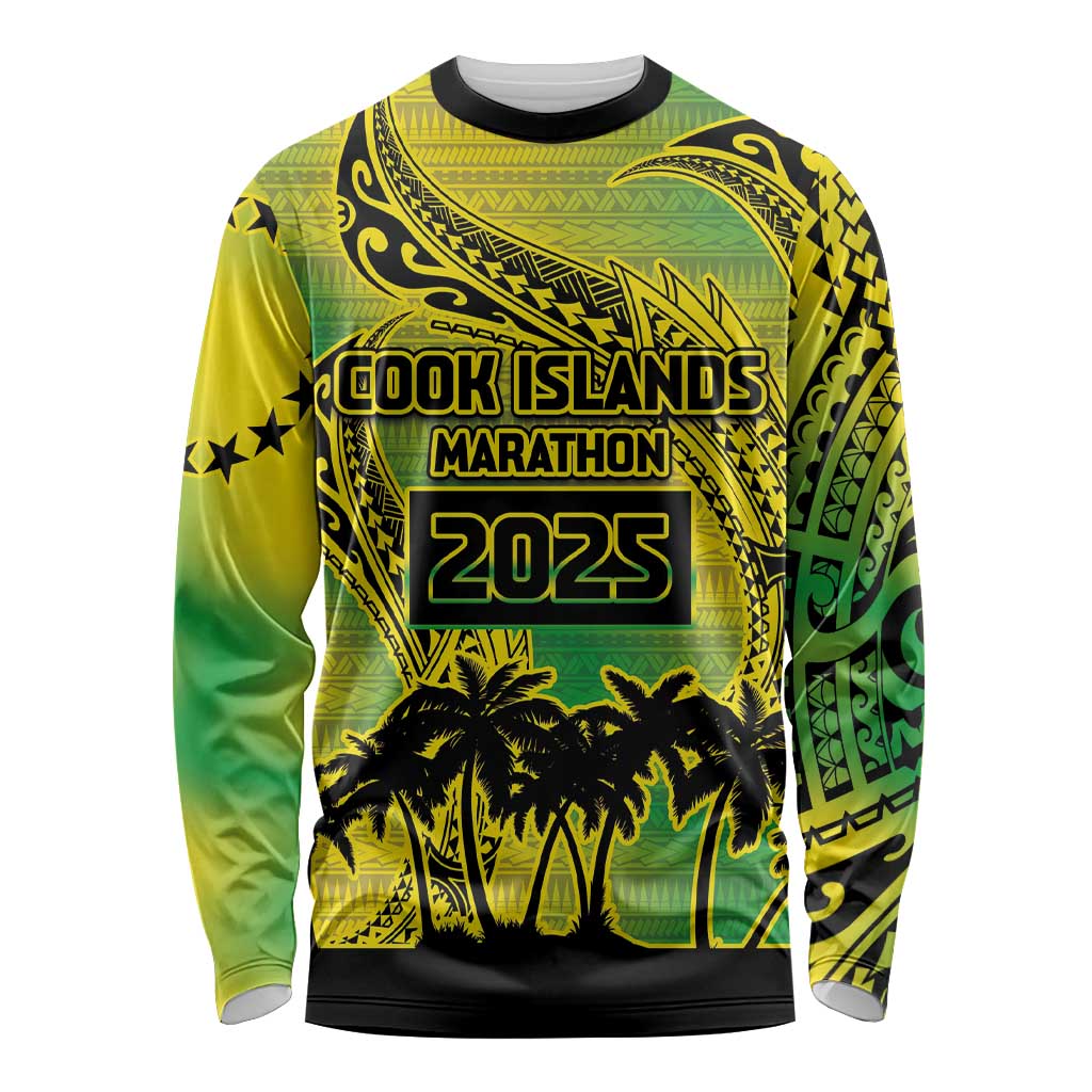Cook Islands Marathon 2025-Pursuit in Paradise Long Sleeve Shirt Special Edition LT03 Unisex Yellow-Green - Polynesian Pride