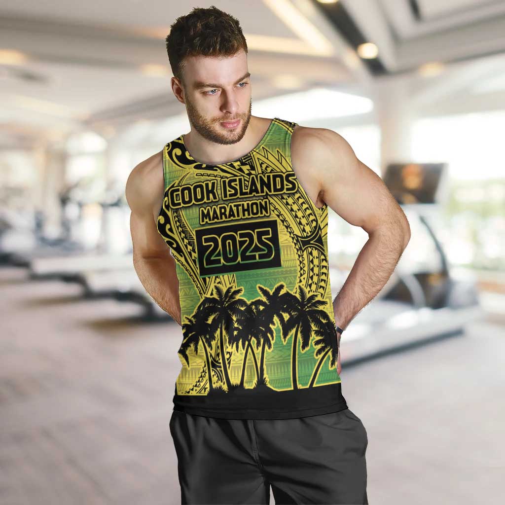 Cook Islands Marathon 2025-Pursuit in Paradise Men Tank Top Special Edition LT03 Yellow-Green - Polynesian Pride