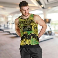 Cook Islands Marathon 2025-Pursuit in Paradise Men Tank Top Special Edition LT03 Yellow-Green - Polynesian Pride