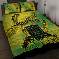 Cook Islands Marathon 2025-Pursuit in Paradise Quilt Bed Set Special Edition LT03 Yellow-Green - Polynesian Pride
