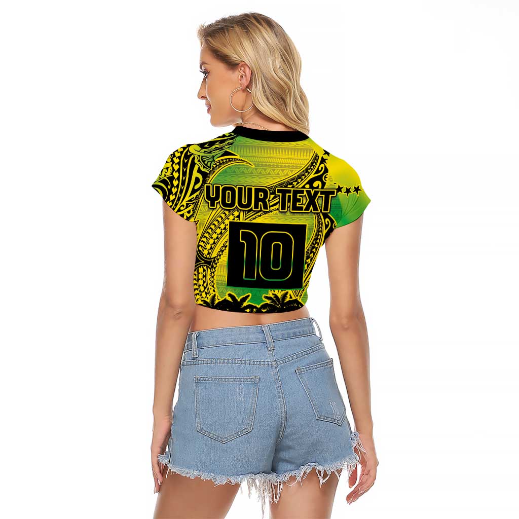 Cook Islands Marathon 2025-Pursuit in Paradise Raglan Cropped T Shirt Special Edition LT03 - Polynesian Pride
