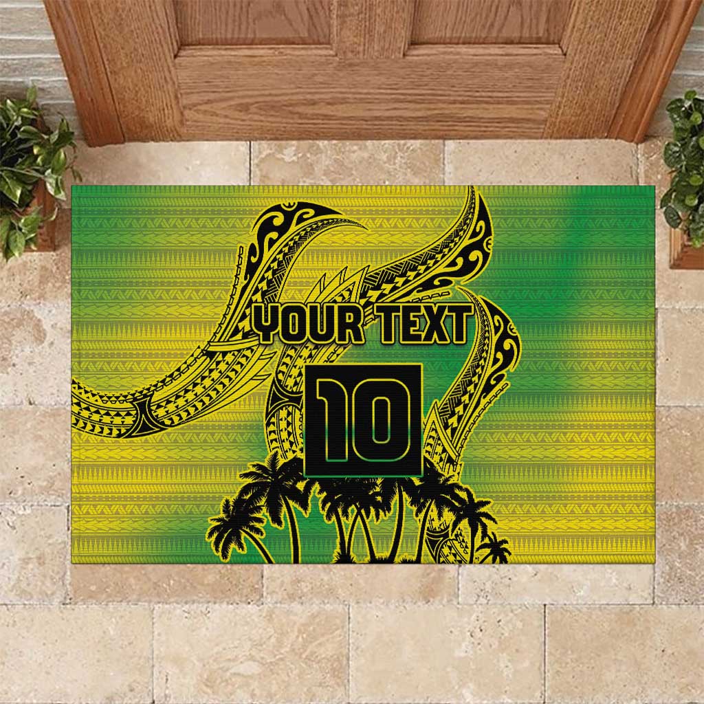 Cook Islands Marathon 2025-Pursuit in Paradise Rubber Doormat Special Edition LT03 Yellow-Green - Polynesian Pride