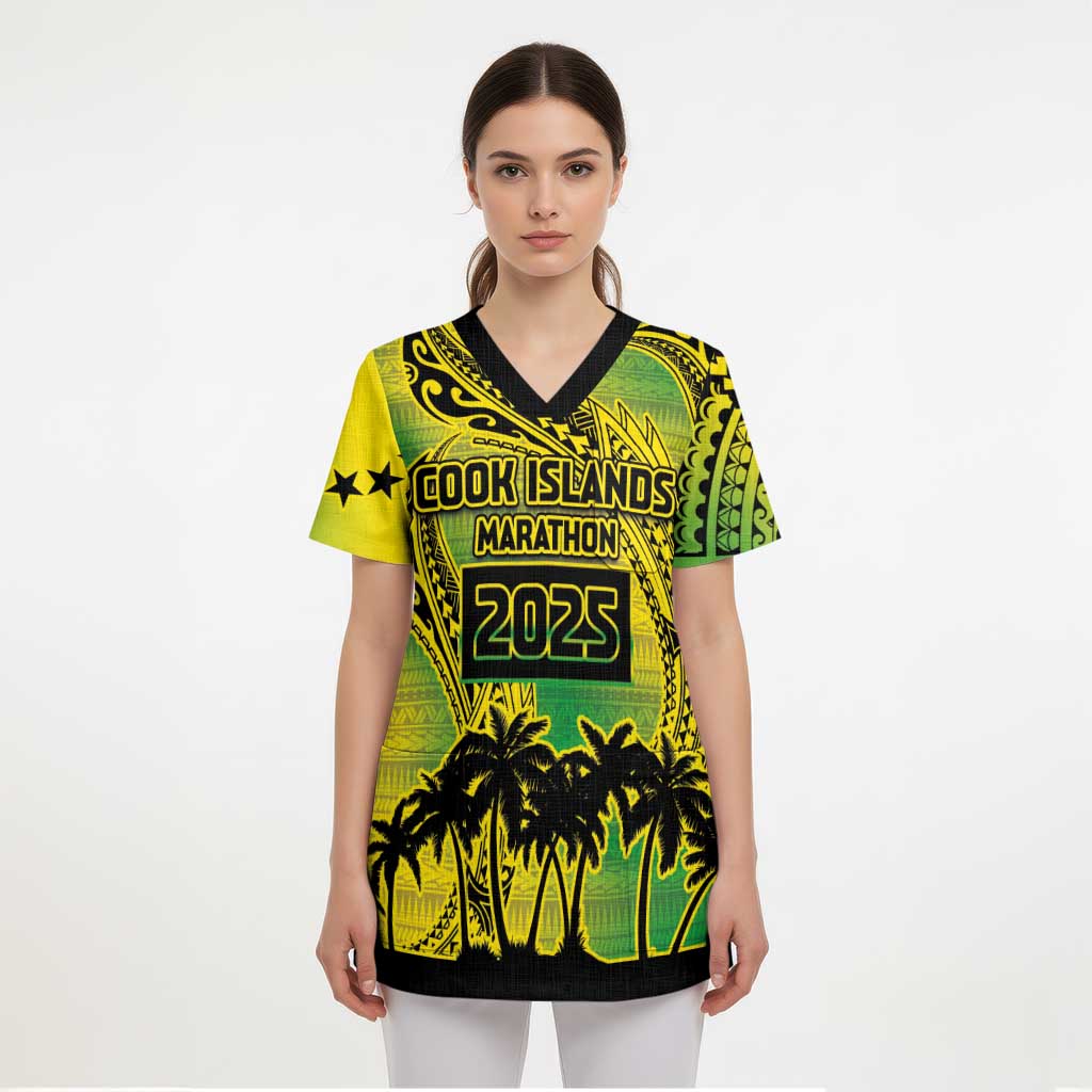 Cook Islands Marathon 2025-Pursuit in Paradise Scrub Top Special Edition - Polynesian Pride