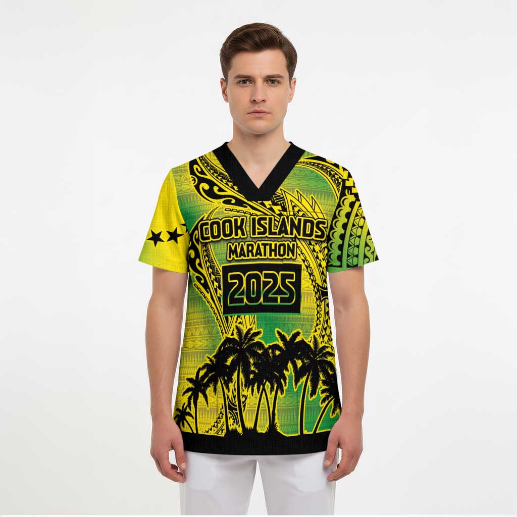 Cook Islands Marathon 2025-Pursuit in Paradise Scrub Top Special Edition - Polynesian Pride