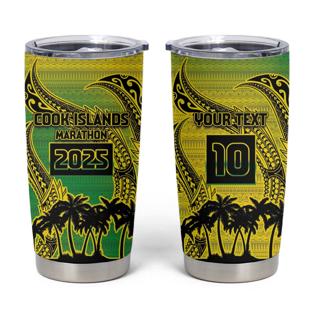 Cook Islands Marathon 2025-Pursuit in Paradise Tumbler Cup Special Edition LT03 Yellow-Green - Polynesian Pride
