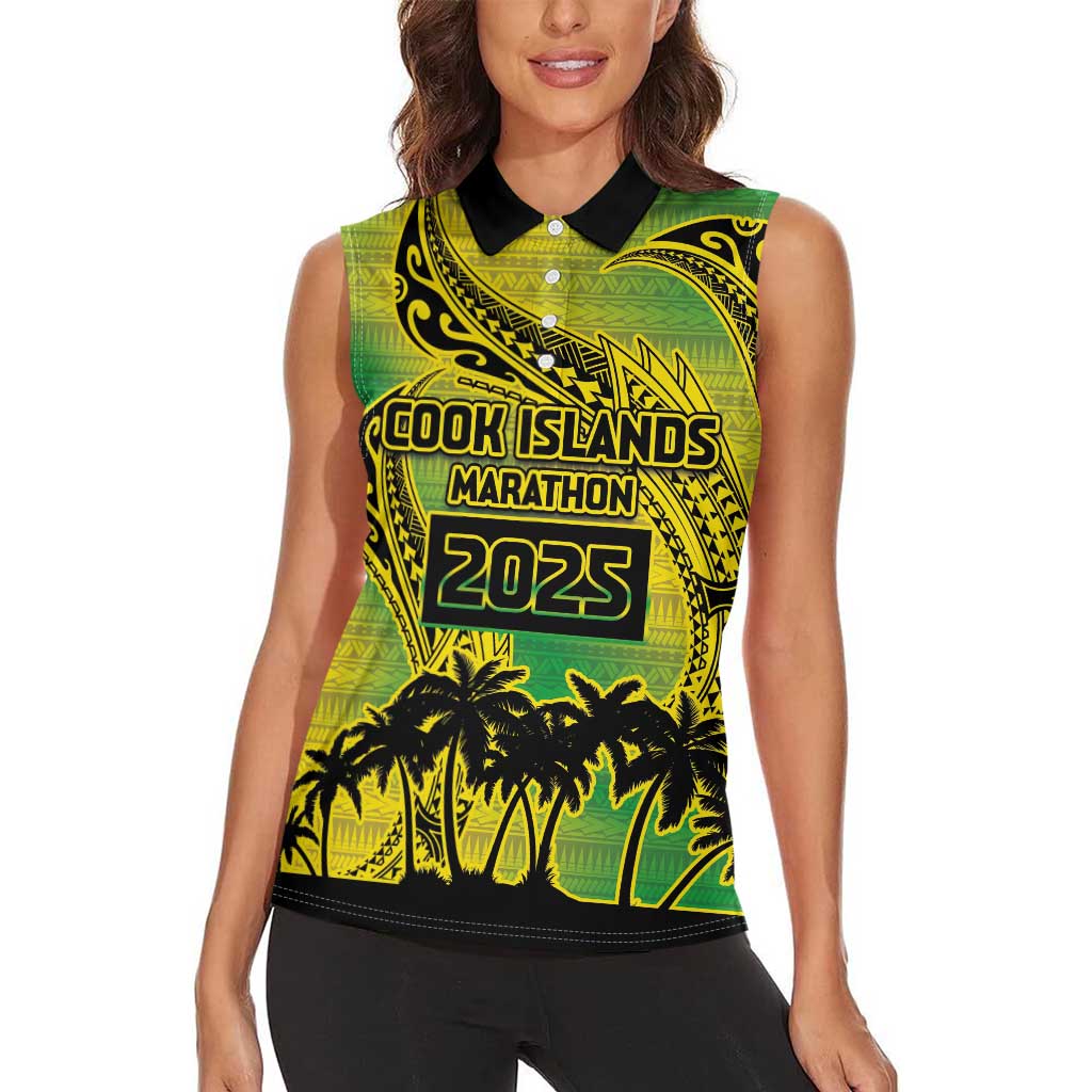 Cook Islands Marathon 2025-Pursuit in Paradise Women Sleeveless Polo Shirt Special Edition
