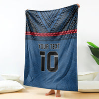 Custom Toa Samoa Rugby Blanket Samoan Warrior Ula Fala Tribal Pattern LT03 - Polynesian Pride