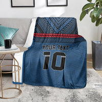 Custom Toa Samoa Rugby Blanket Samoan Warrior Ula Fala Tribal Pattern LT03 - Polynesian Pride