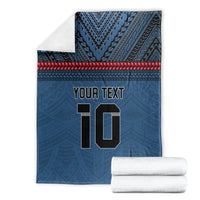 Custom Toa Samoa Rugby Blanket Samoan Warrior Ula Fala Tribal Pattern LT03 - Polynesian Pride