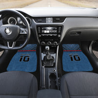 Custom Toa Samoa Rugby Car Mats Samoan Warrior Ula Fala Tribal Pattern LT03 Set 2pcs - Front Blue - Polynesian Pride