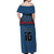 Custom Toa Samoa Rugby Off Shoulder Maxi Dress Samoan Warrior Ula Fala Tribal Pattern LT03