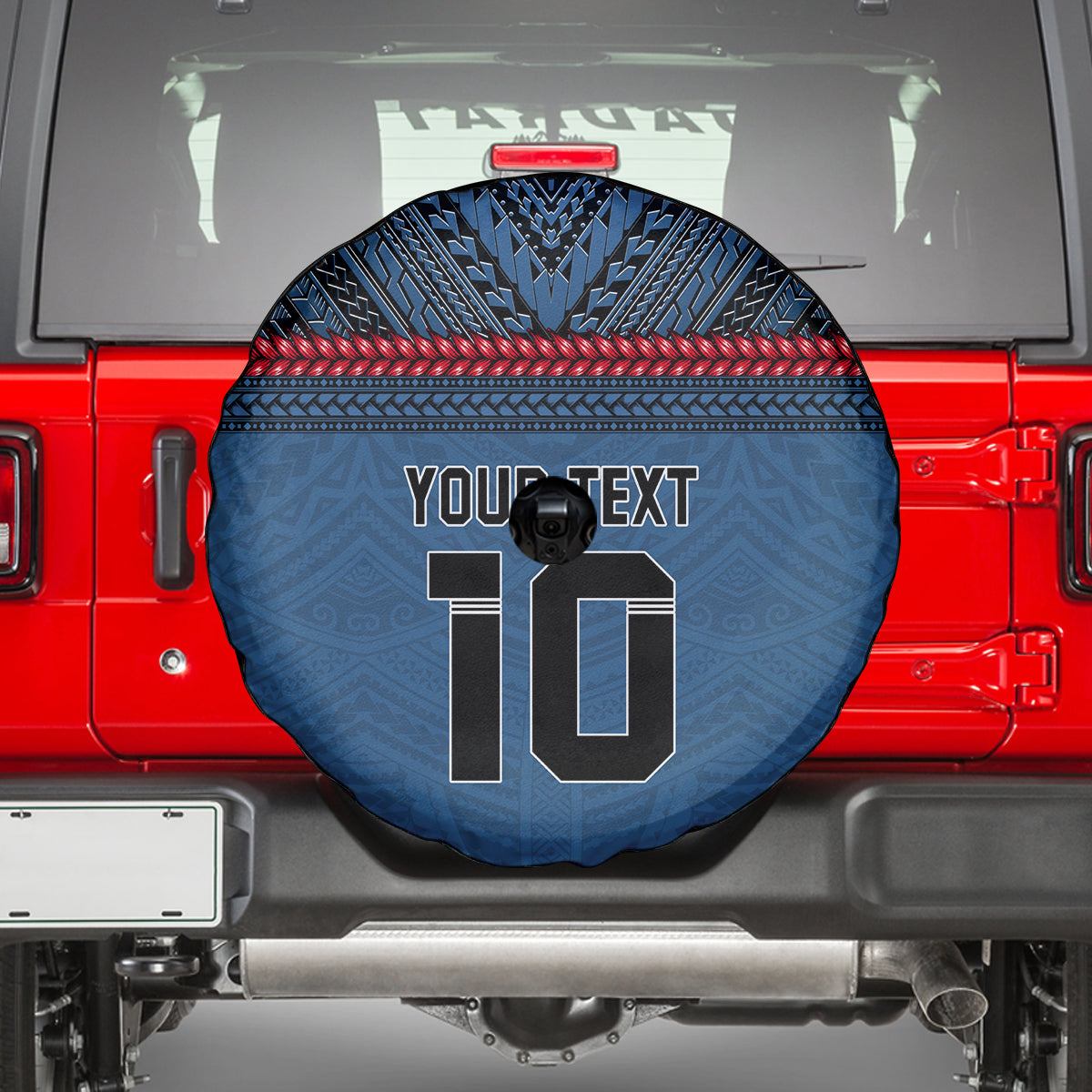 Custom Toa Samoa Rugby Spare Tire Cover Samoan Warrior Ula Fala Tribal Pattern LT03 - Polynesian Pride