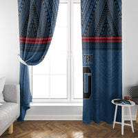 Custom Toa Samoa Rugby Window Curtain Samoan Warrior Ula Fala Tribal Pattern LT03 - Polynesian Pride