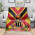 Custom Papua New Guinea Rugby Blanket Bird of Paradise and Hibiscus Polynesian Pattern Yellow Color