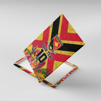 Custom Papua New Guinea Rugby Canvas Wall Art Bird of Paradise and Hibiscus Polynesian Pattern Yellow Color