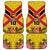 Custom Papua New Guinea Rugby Car Mats Bird of Paradise and Hibiscus Polynesian Pattern Yellow Color