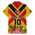 Custom Papua New Guinea Rugby Family Matching Long Sleeve Bodycon Dress and Hawaiian Shirt Bird of Paradise and Hibiscus Polynesian Pattern Yellow Color LT03