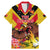 Custom Papua New Guinea Rugby Family Matching Mermaid Dress and Hawaiian Shirt Bird of Paradise and Hibiscus Polynesian Pattern Yellow Color LT03