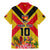 Custom Papua New Guinea Rugby Family Matching Mermaid Dress and Hawaiian Shirt Bird of Paradise and Hibiscus Polynesian Pattern Yellow Color LT03