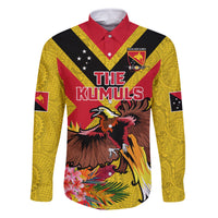 Custom Papua New Guinea Rugby Family Matching Off Shoulder Maxi Dress and Hawaiian Shirt Bird of Paradise and Hibiscus Polynesian Pattern Yellow Color LT03