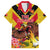 Custom Papua New Guinea Rugby Family Matching Short Sleeve Bodycon Dress and Hawaiian Shirt Bird of Paradise and Hibiscus Polynesian Pattern Yellow Color LT03