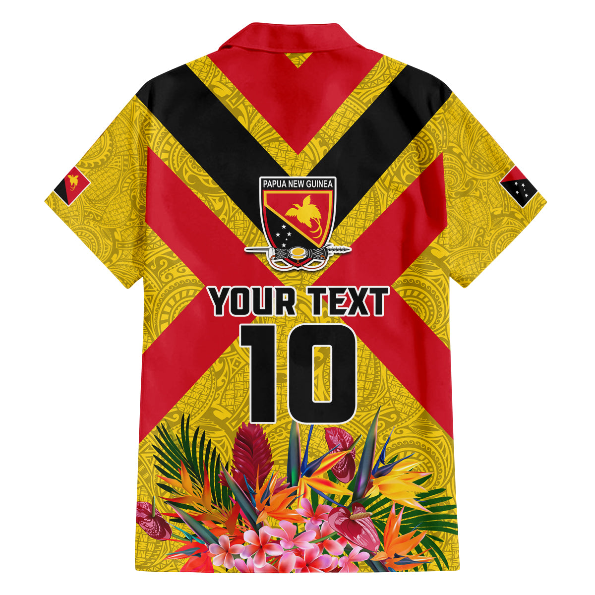 Custom Papua New Guinea Rugby Family Matching Summer Maxi Dress and Hawaiian Shirt Bird of Paradise and Hibiscus Polynesian Pattern Yellow Color LT03 - Polynesian Pride