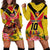 Custom Papua New Guinea Rugby Hoodie Dress Bird of Paradise and Hibiscus Polynesian Pattern Yellow Color LT03