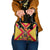 Custom Papua New Guinea Rugby Shoulder Handbag Bird of Paradise and Hibiscus Polynesian Pattern Yellow Color