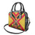 Custom Papua New Guinea Rugby Shoulder Handbag Bird of Paradise and Hibiscus Polynesian Pattern Yellow Color