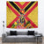 Custom Papua New Guinea Rugby Tapestry Bird of Paradise and Hibiscus Polynesian Pattern Yellow Color