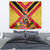 Custom Papua New Guinea Rugby Tapestry Bird of Paradise and Hibiscus Polynesian Pattern Yellow Color