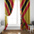 Custom Papua New Guinea Rugby Window Curtain Bird of Paradise and Hibiscus Polynesian Pattern Yellow Color