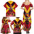 Custom Papua New Guinea Rugby Family Matching Summer Maxi Dress and Hawaiian Shirt Bird of Paradise and Hibiscus Polynesian Pattern Red Color LT03