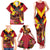 Custom Papua New Guinea Rugby Family Matching Tank Maxi Dress and Hawaiian Shirt Bird of Paradise and Hibiscus Polynesian Pattern Red Color LT03