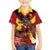 Custom Papua New Guinea Rugby Kid Hawaiian Shirt Bird of Paradise and Hibiscus Polynesian Pattern Red Color LT03